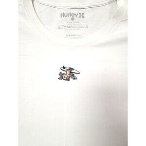 Mens XXL Hurley Short Sleeve Tshirt Surf Bird White Thick